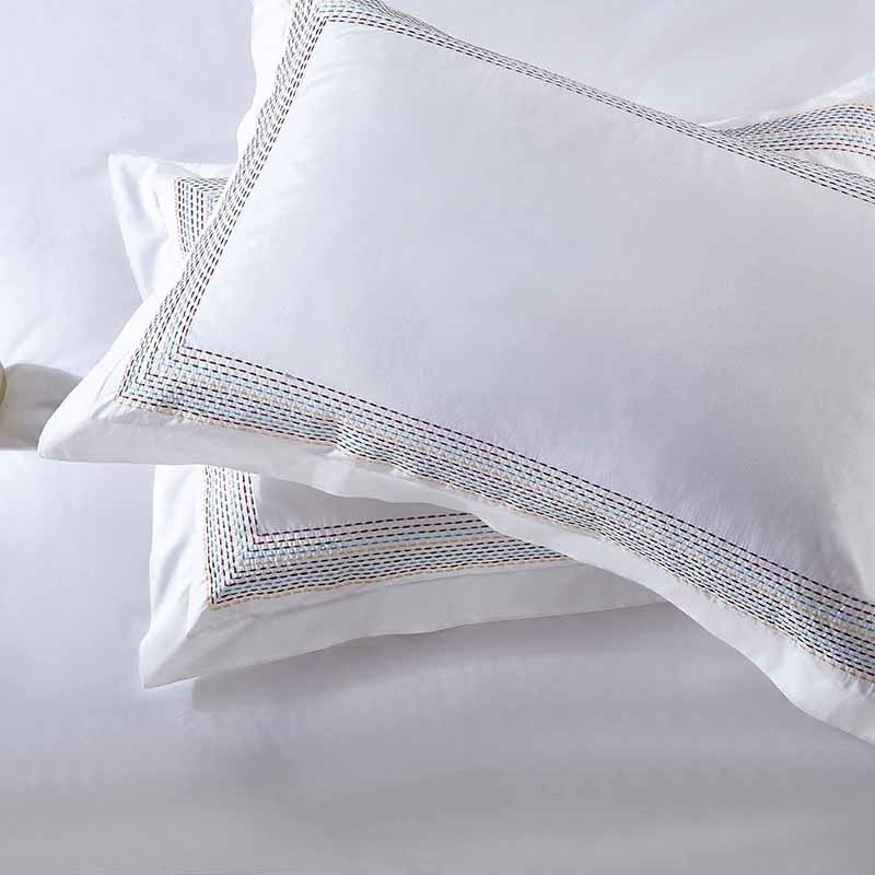 Blanca Hotel Stitch Egyptian Cotton Embroidery Duvet Cover Set - RoseStraya.com