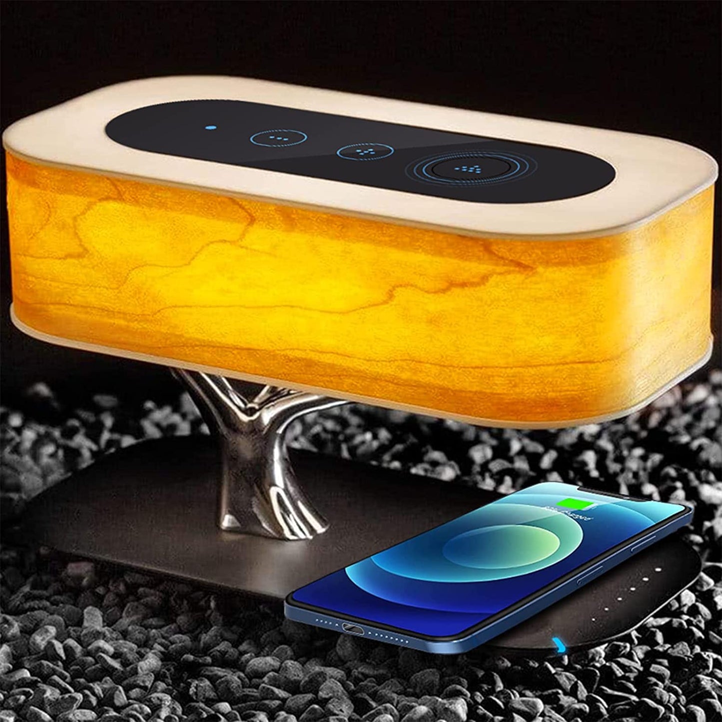 Bonsai Lamp Tree of Life Smart LED Table Lamps iPhone Wireless Charger Speaker - RoseStraya.com