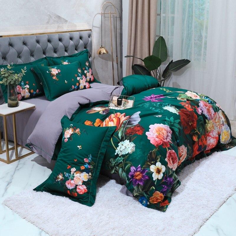 Callista Green Egyptian Cotton Duvet Cover Set - RoseStraya.com