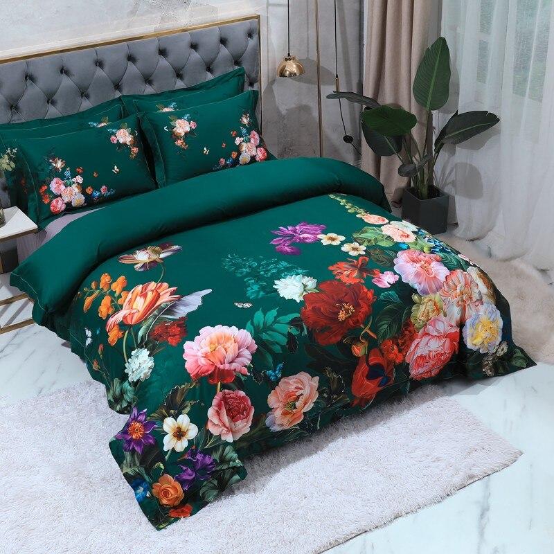 Callista Green Egyptian Cotton Duvet Cover Set - RoseStraya.com