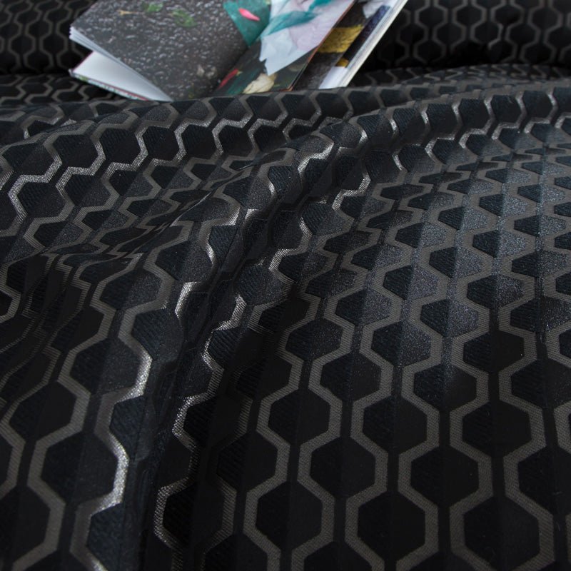 Carbonado Black Satin Egyptian Cotton Luxury Royal Duvet Cover Set - RoseStraya.com