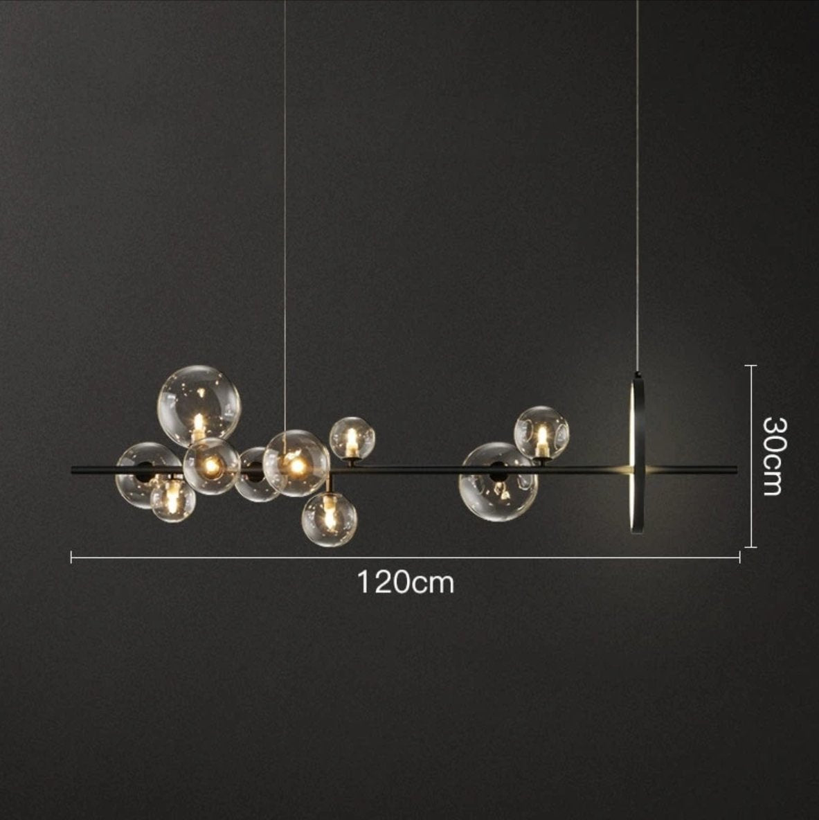 Chanda Glass Bubble Chandelier - RoseStraya.com