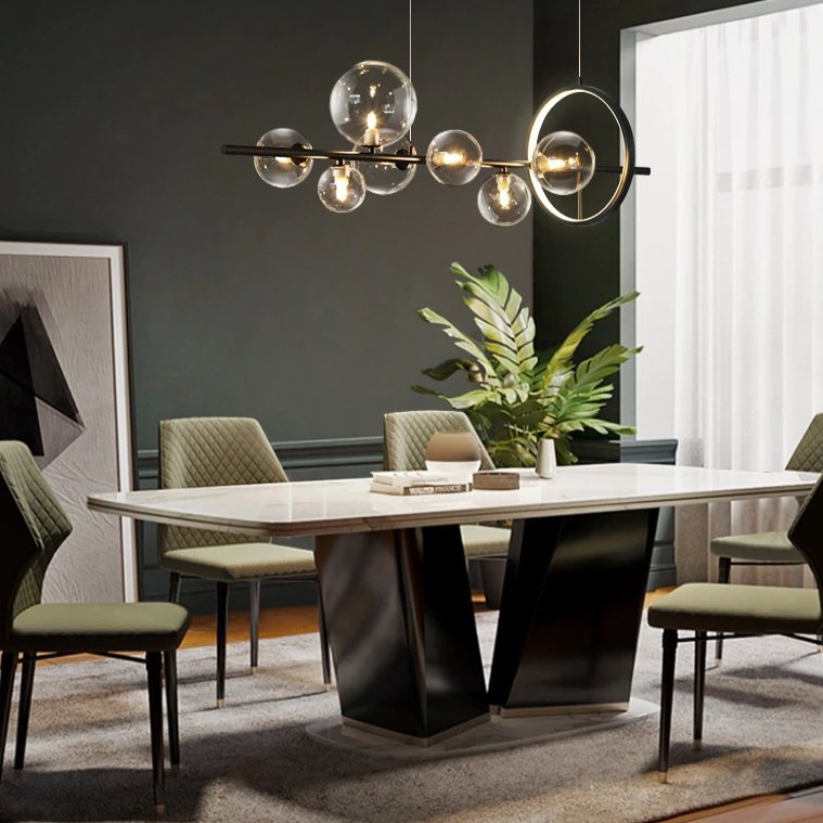 Chanda Glass Bubble Chandelier - RoseStraya.com