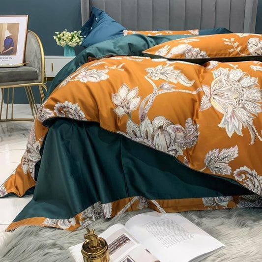 Cosima Floral Ultra Soft Egyptian Cotton Duvet Cover Set - RoseStraya.com