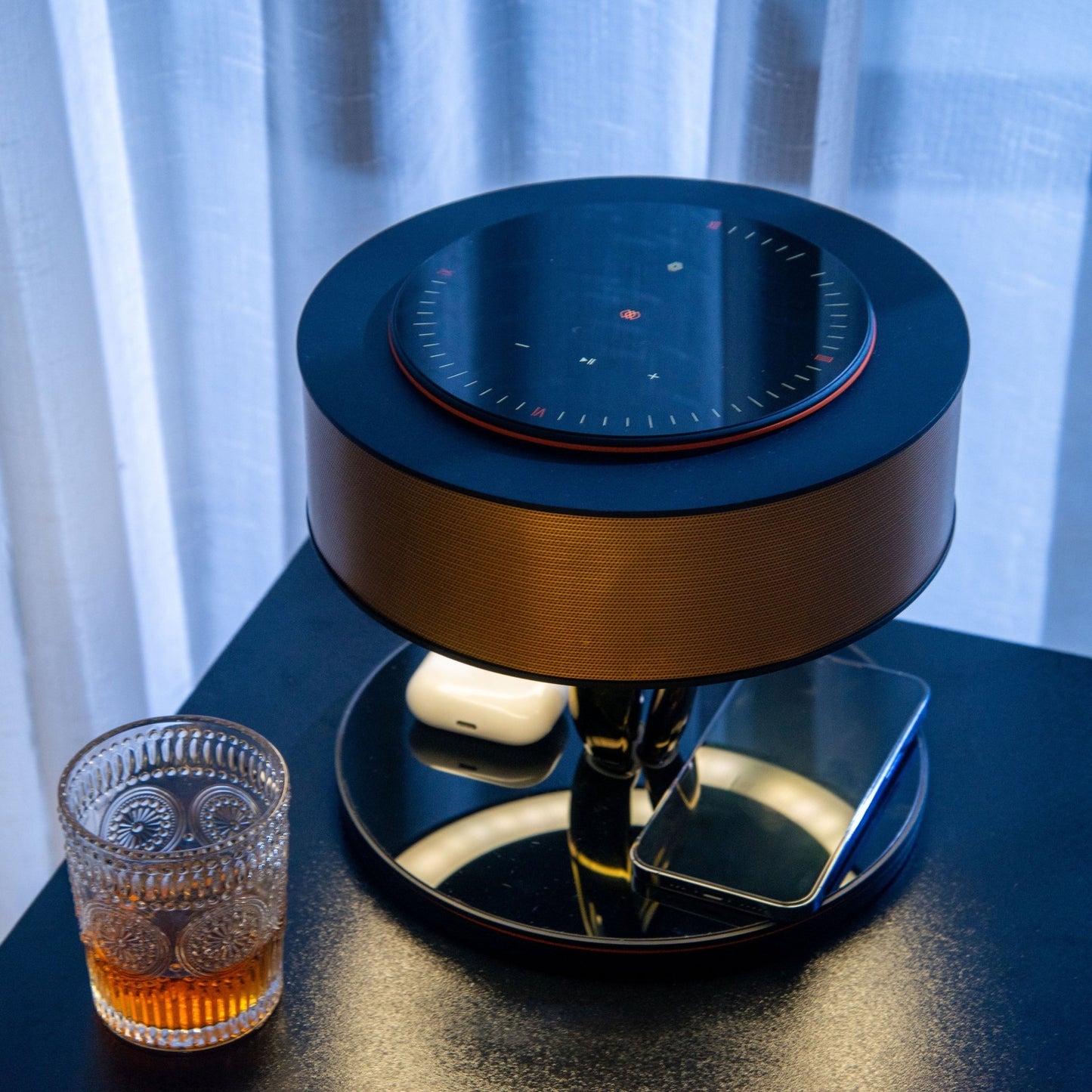 Dance of Light Smart LED Table Lamp Bluetooth Speaker Wireless Charger Clock - RoseStraya.com