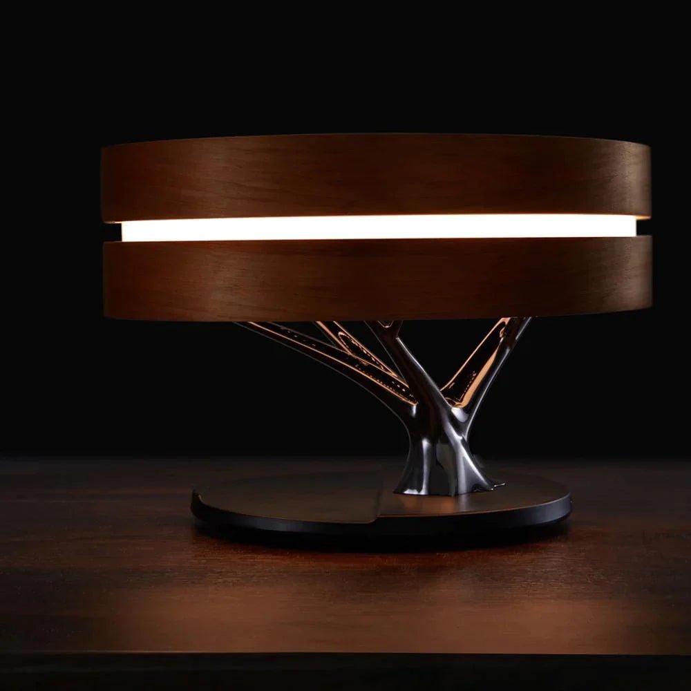 Dawn of Forest Smart LED Table Lamp TWS Wireless Speaker Qi Charger Clock Modern - RoseStraya.com