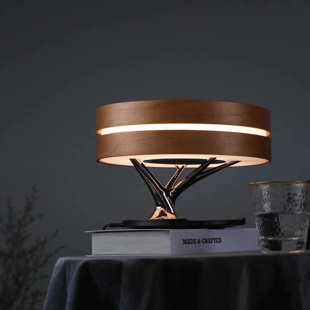 Dawn of Forest Smart LED Table Lamp TWS Wireless Speaker Qi Charger Clock Modern - RoseStraya.com