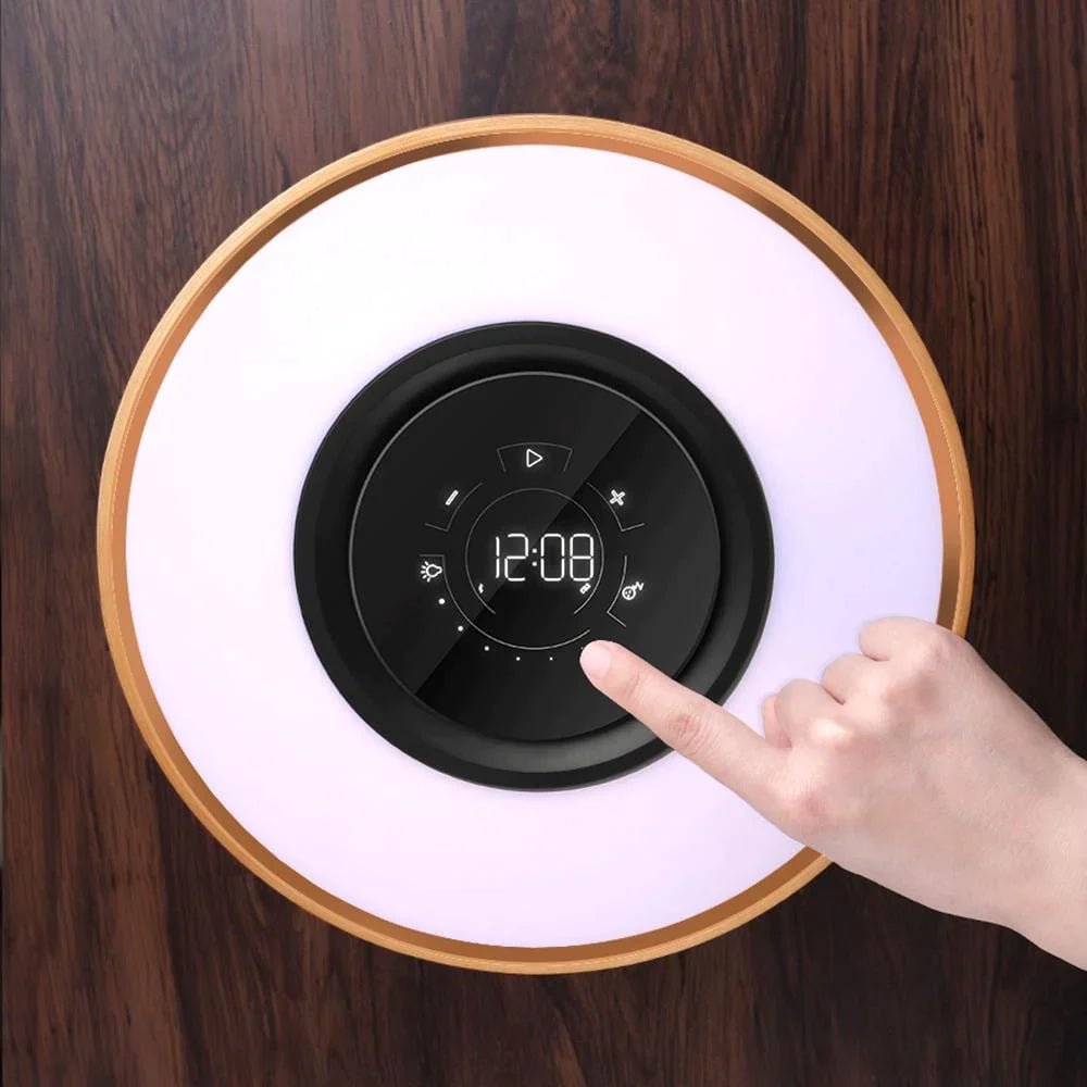 Dawn of Forest Smart LED Table Lamp TWS Wireless Speaker Qi Charger Clock Modern - RoseStraya.com