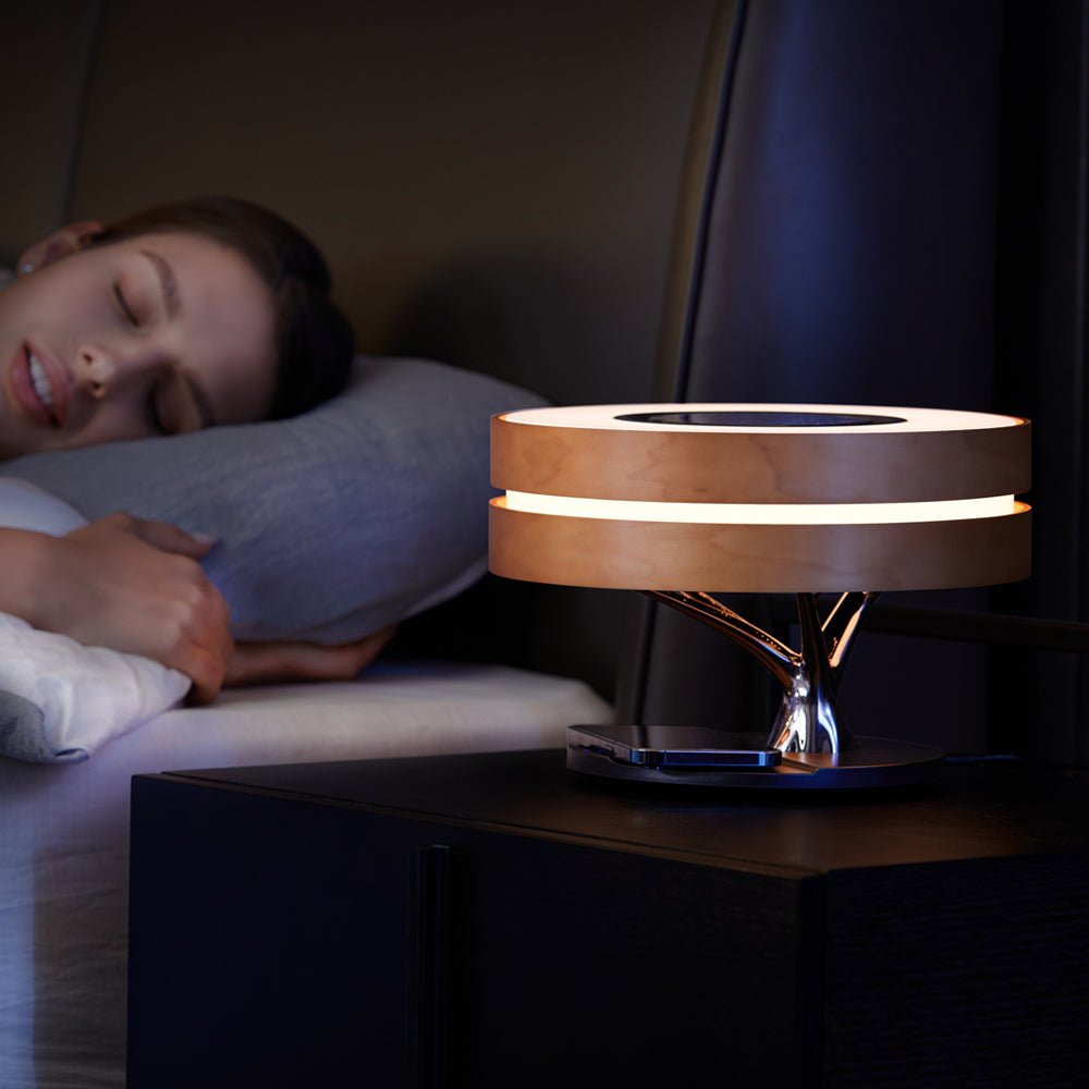 Dawn of Forest Smart LED Table Lamp TWS Wireless Speaker Qi Charger Clock Modern - RoseStraya.com