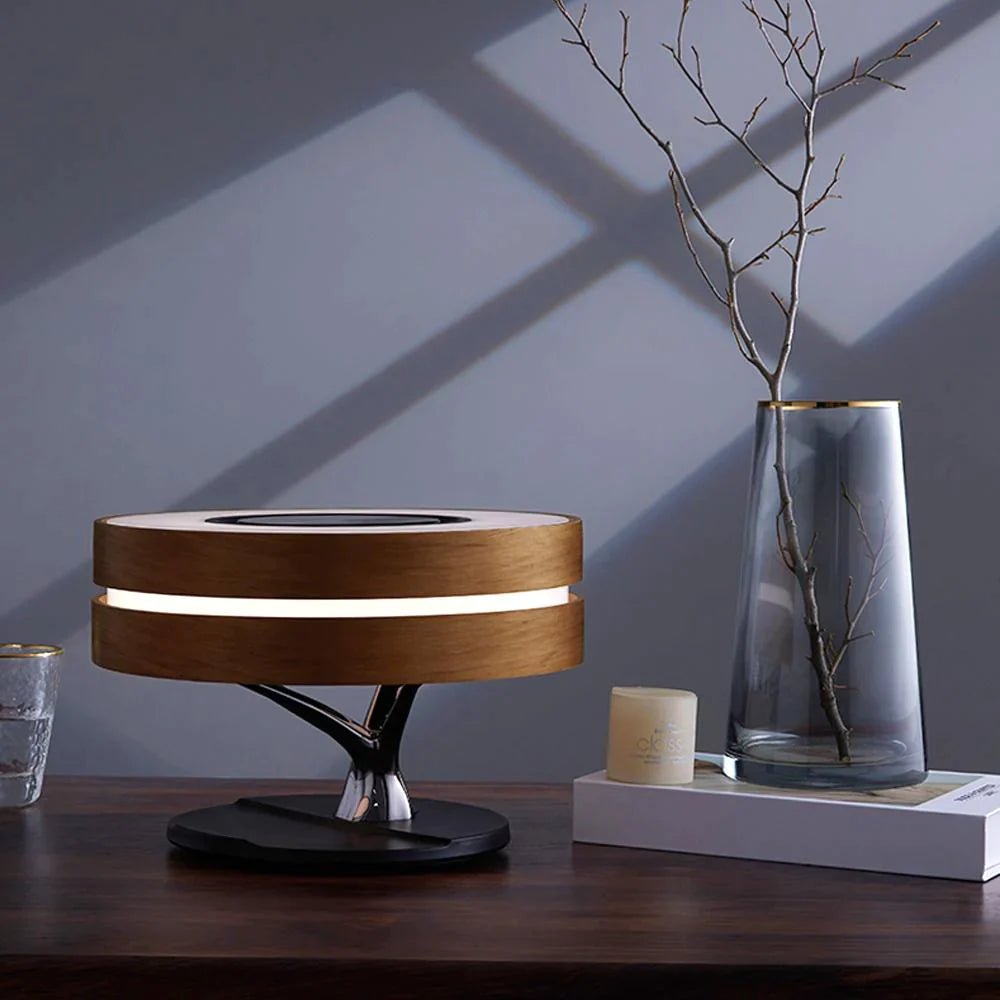 Dawn of Forest Smart LED Table Lamp TWS Wireless Speaker Qi Charger Clock Modern - RoseStraya.com
