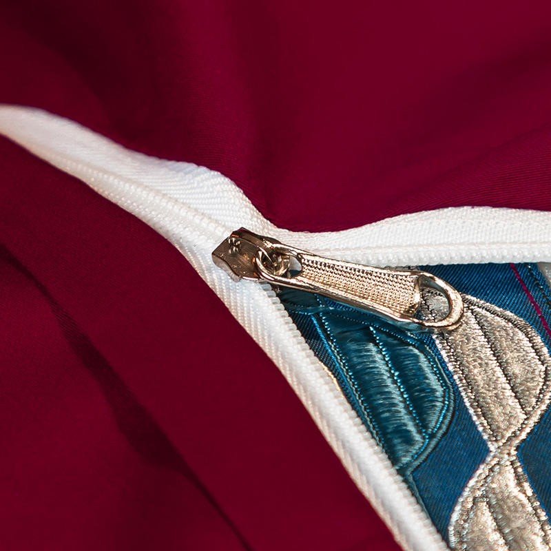 Dhana Embroidery Egyptian Cotton Duvet Cover Set - RoseStraya.com