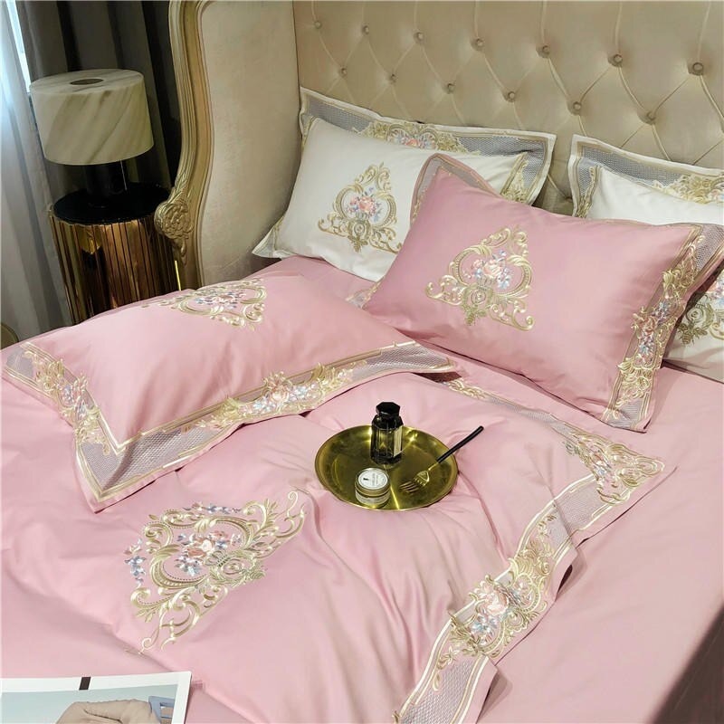 Feliza Egyptian Cotton Embroidery Premium Luxury Duvet Cover Set