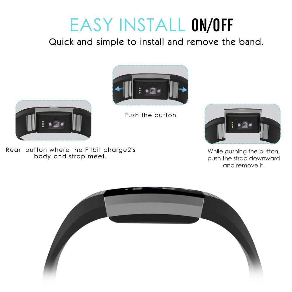 Premium Fitbit Charge 2 Bands Silicone Replacement Wristband Watch Strap