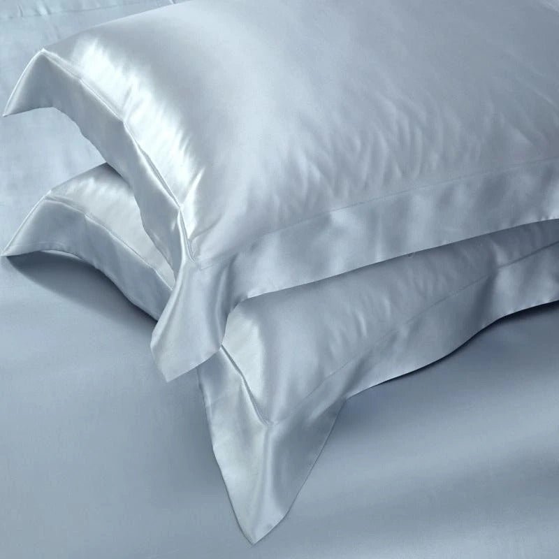 Eloisa Bali Blue Luxury Pure Mulberry Silk Bedding Set - RoseStraya.com