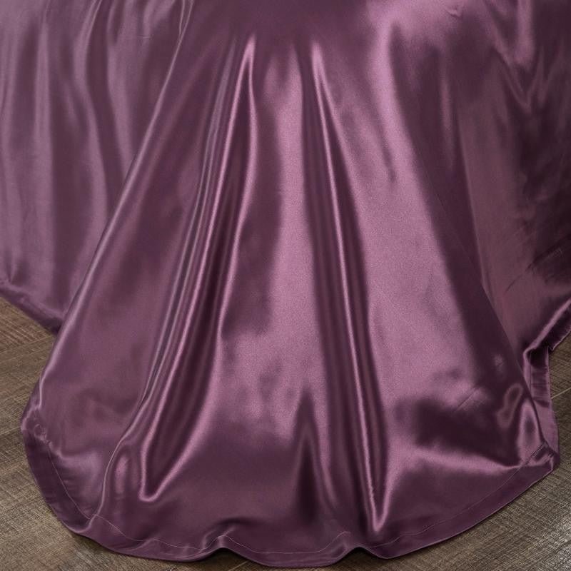 Eloisa Japanese Violet Luxury Pure Mulberry Silk Bedding Set - RoseStraya.com