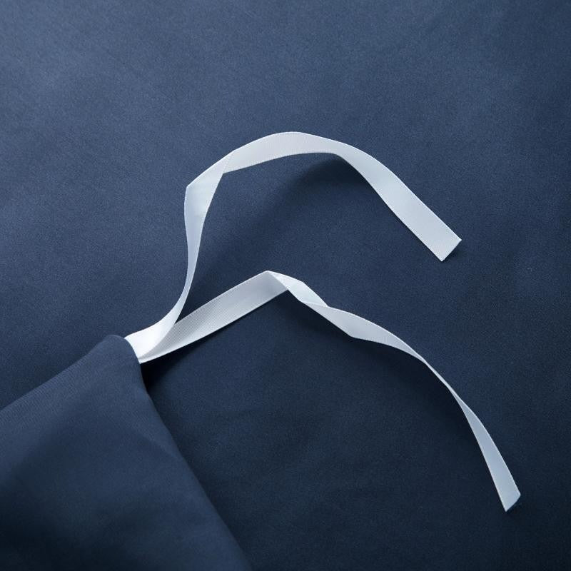 Eloisa Navy Blue Luxury Pure Mulberry Silk Bedding Set - RoseStraya.com