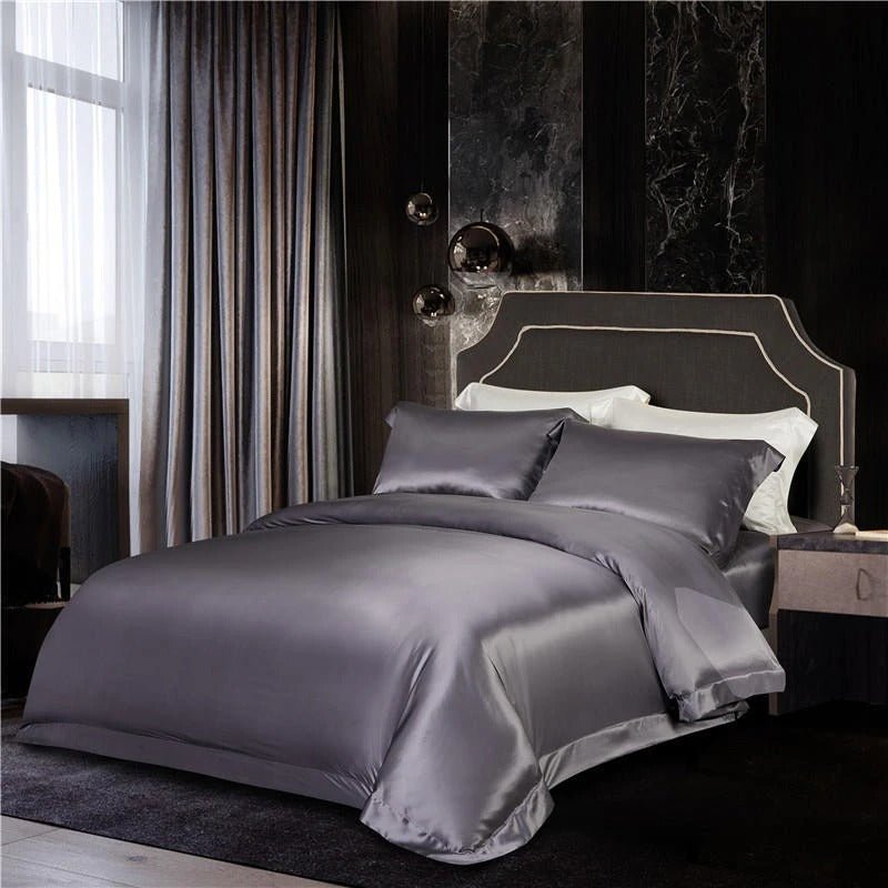 Eloisa Quartz Luxury Pure Mulberry Silk Bedding Set - RoseStraya.com