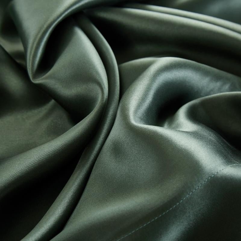 Eloisa Rifle Green Luxury Pure Mulberry Silk Bedding Set - RoseStraya.com