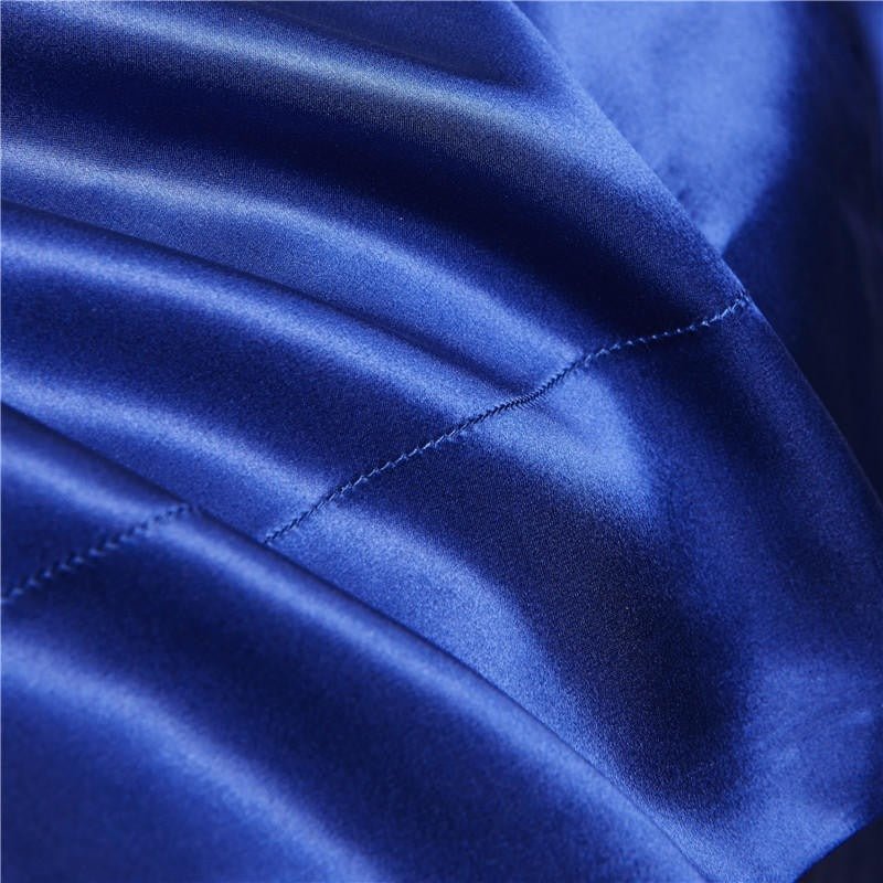 Eloisa Royal Azure Luxury Pure Mulberry Silk Bedding Set - RoseStraya.com
