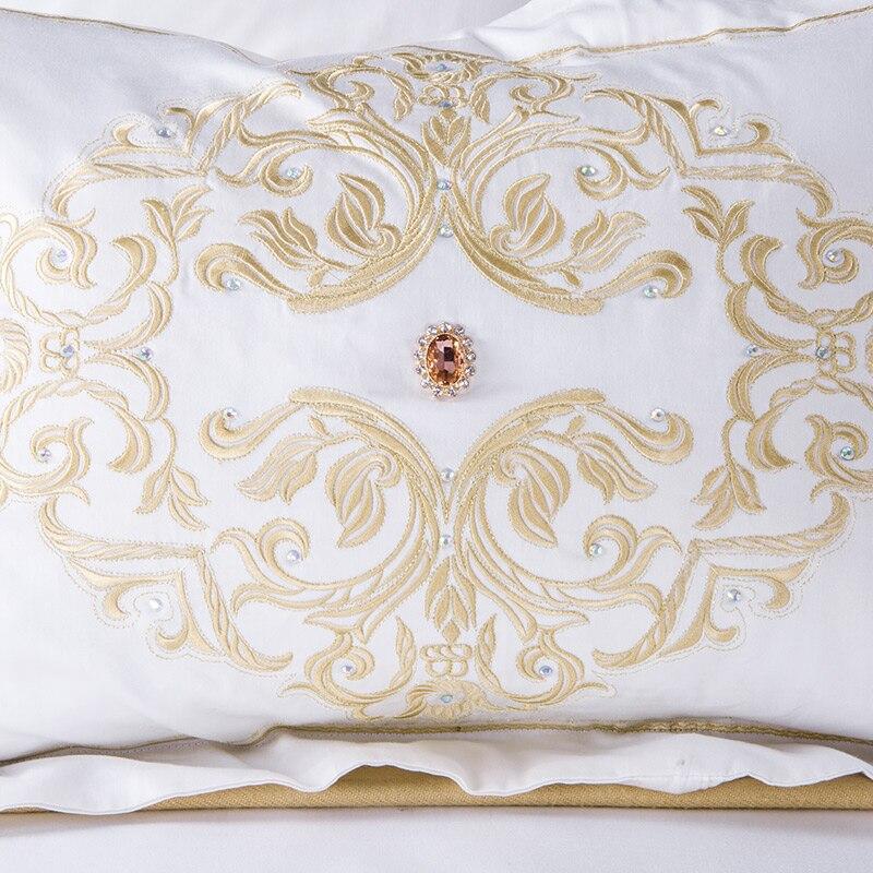 Ezra White Egyptian Cotton Embroidery Duvet Cover Set - RoseStraya.com