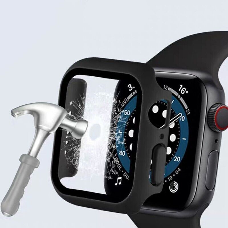 Apple Watch Case iWatch Series SE 8 7 6 5 4 3 Full Glass Cover 38 40 41 42 44 45