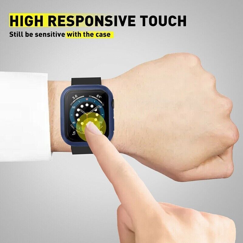 Apple Watch Case iWatch Series SE 8 7 6 5 4 3 Full Glass Cover 38 40 41 42 44 45
