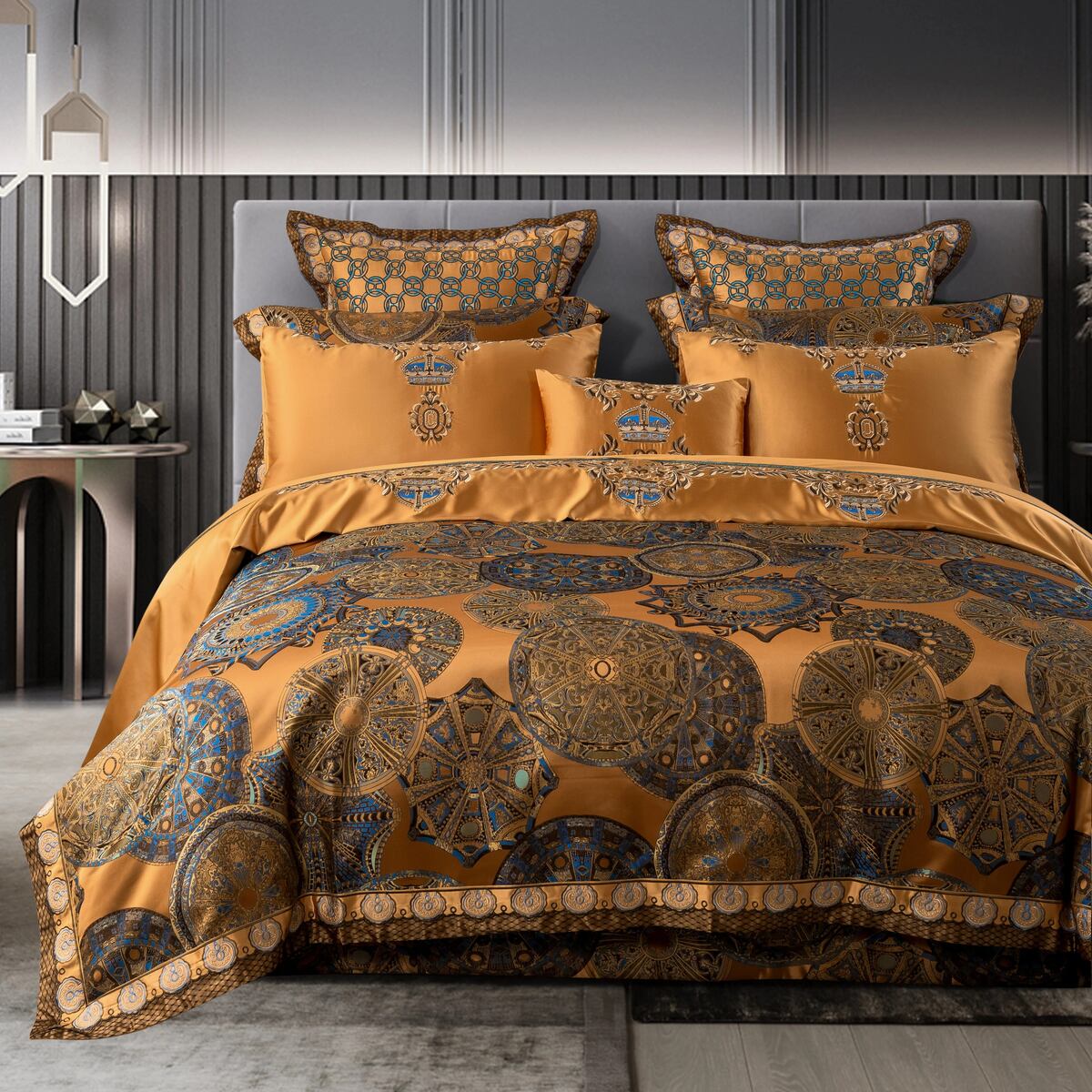 Imperial Luxury Egyptian Cotton Satin Embroidered Duvet Cover Set - RoseStraya.com