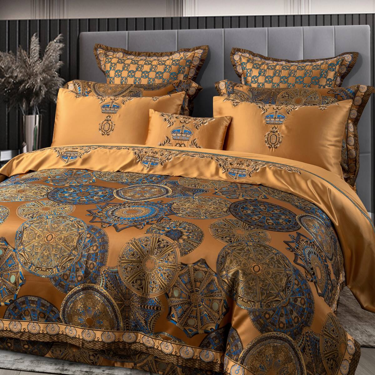 Imperial Luxury Egyptian Cotton Satin Embroidered Duvet Cover Set - RoseStraya.com