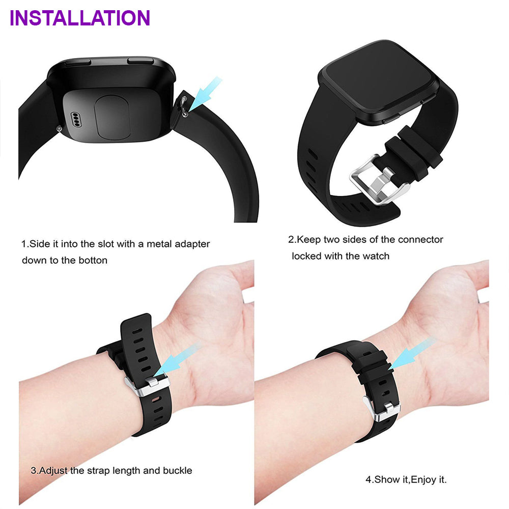 Fitbit Versa Band/2/Versa Lite Silicone Strap Wristband Replacement Sports Bands