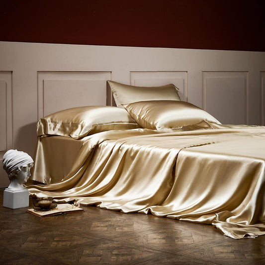 Jewel Gold Luxury Pure Mulberry Silk Bedding Set - RoseStraya.com