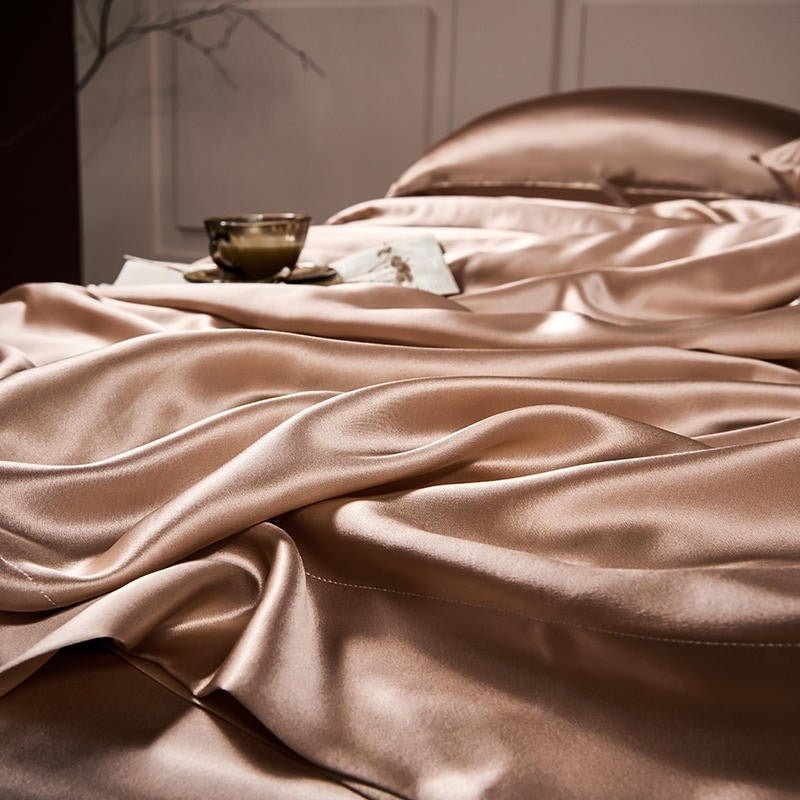 Jewel Rose Gold Luxury Pure Mulberry Silk Bedding Set - RoseStraya.com