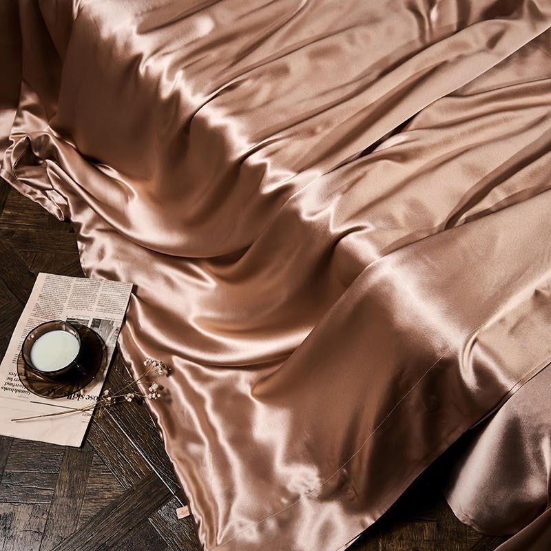 Jewel Rose Gold Luxury Pure Mulberry Silk Bedding Set - RoseStraya.com