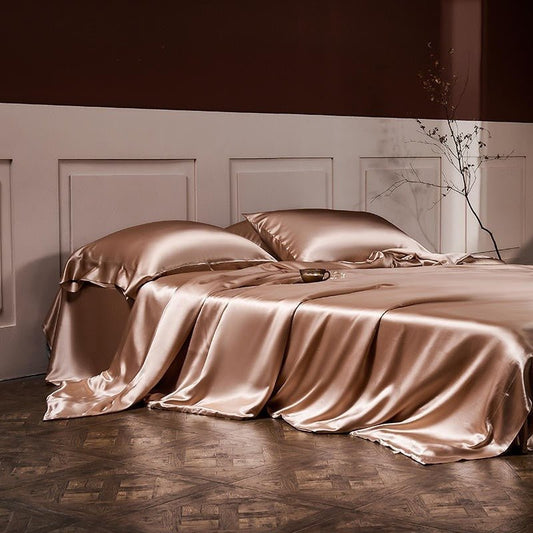 Jewel Rose Gold Luxury Pure Mulberry Silk Bedding Set - RoseStraya.com