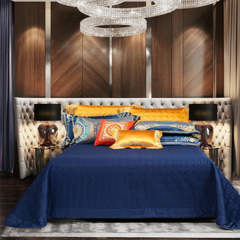Katriel Embroidery Satin Jacquard Egyptian Cotton Duvet Cover Set - RoseStraya.com