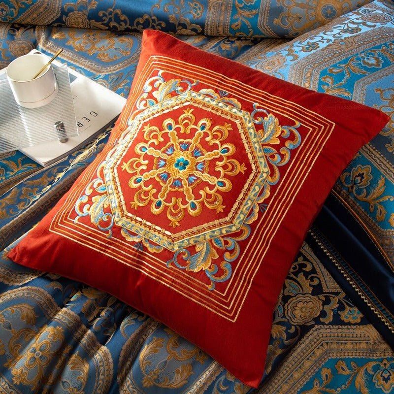 Katriel Embroidery Satin Jacquard Egyptian Cotton Duvet Cover Set - RoseStraya.com