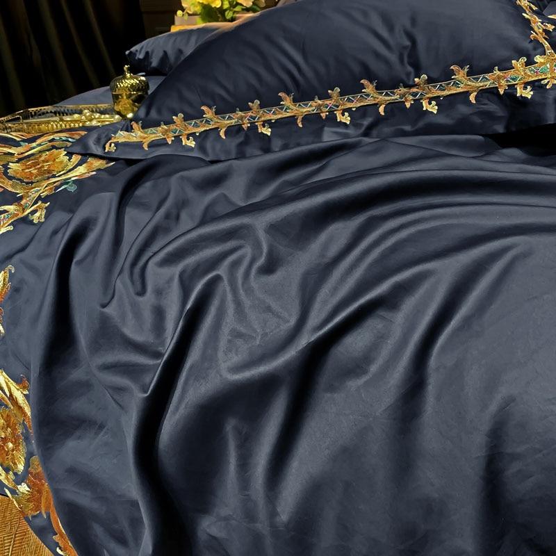 Khalida Egyptian Cotton Premium Embroidery Duvet Cover Set - RoseStraya.com