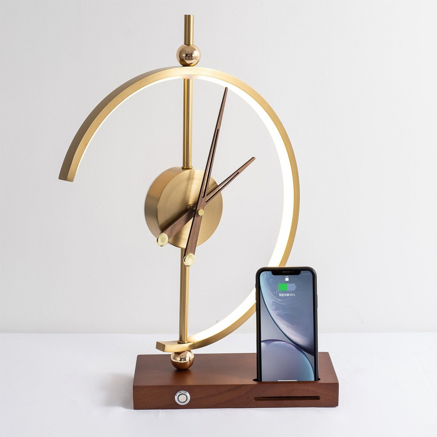 LED Golden Time Clock Lamp with Wireless Charger - RoseStraya.com