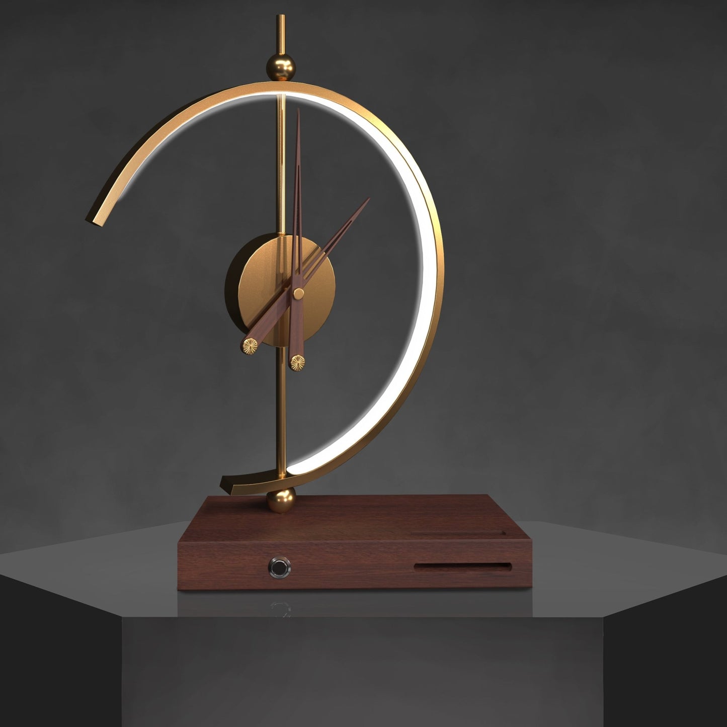 LED Golden Time Clock Lamp with Wireless Charger - RoseStraya.com
