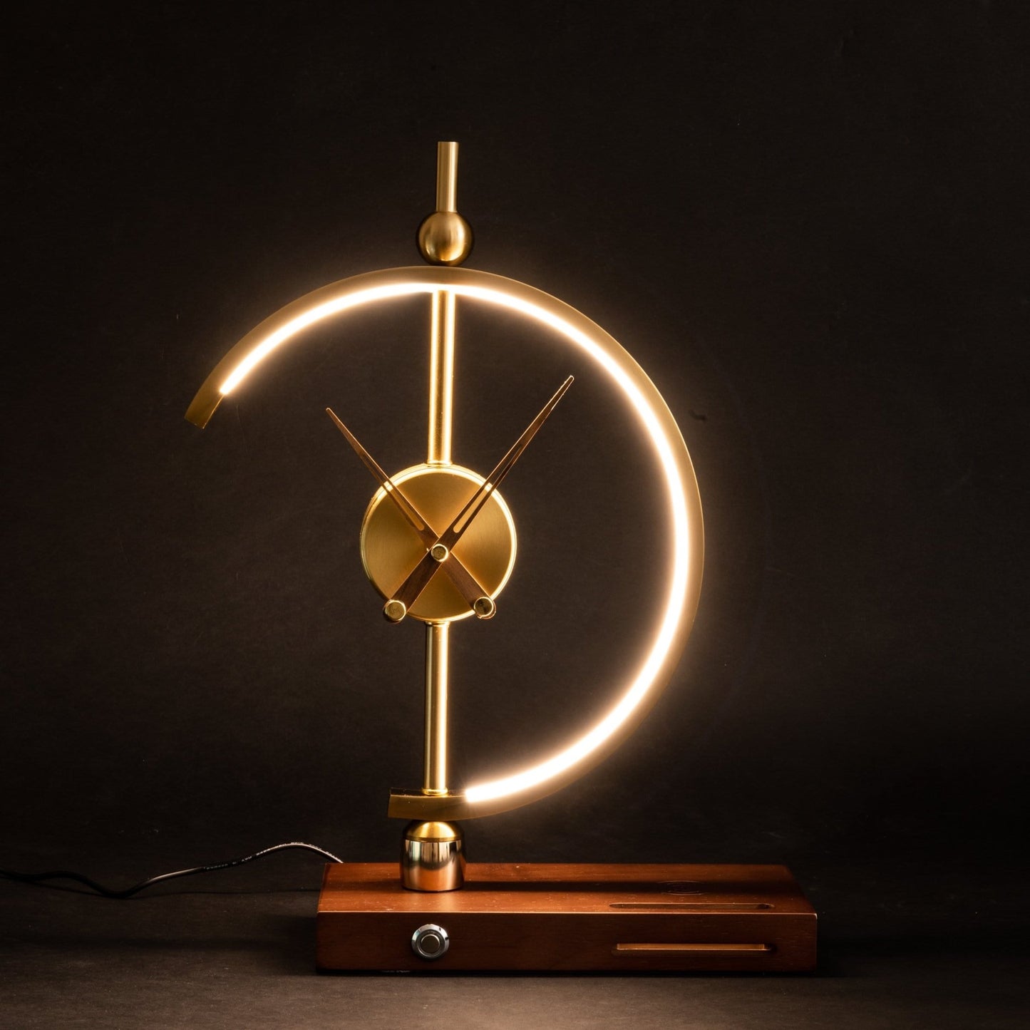 LED Golden Time Clock Lamp with Wireless Charger - RoseStraya.com