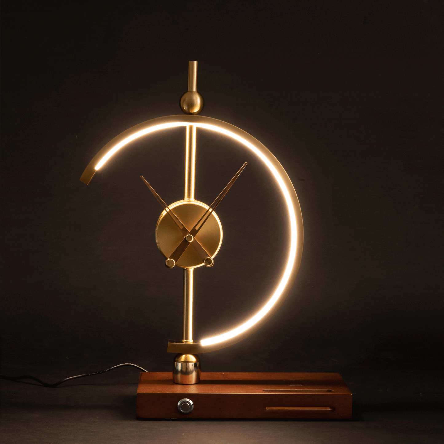 LED Golden Time Clock Lamp with Wireless Charger - RoseStraya.com