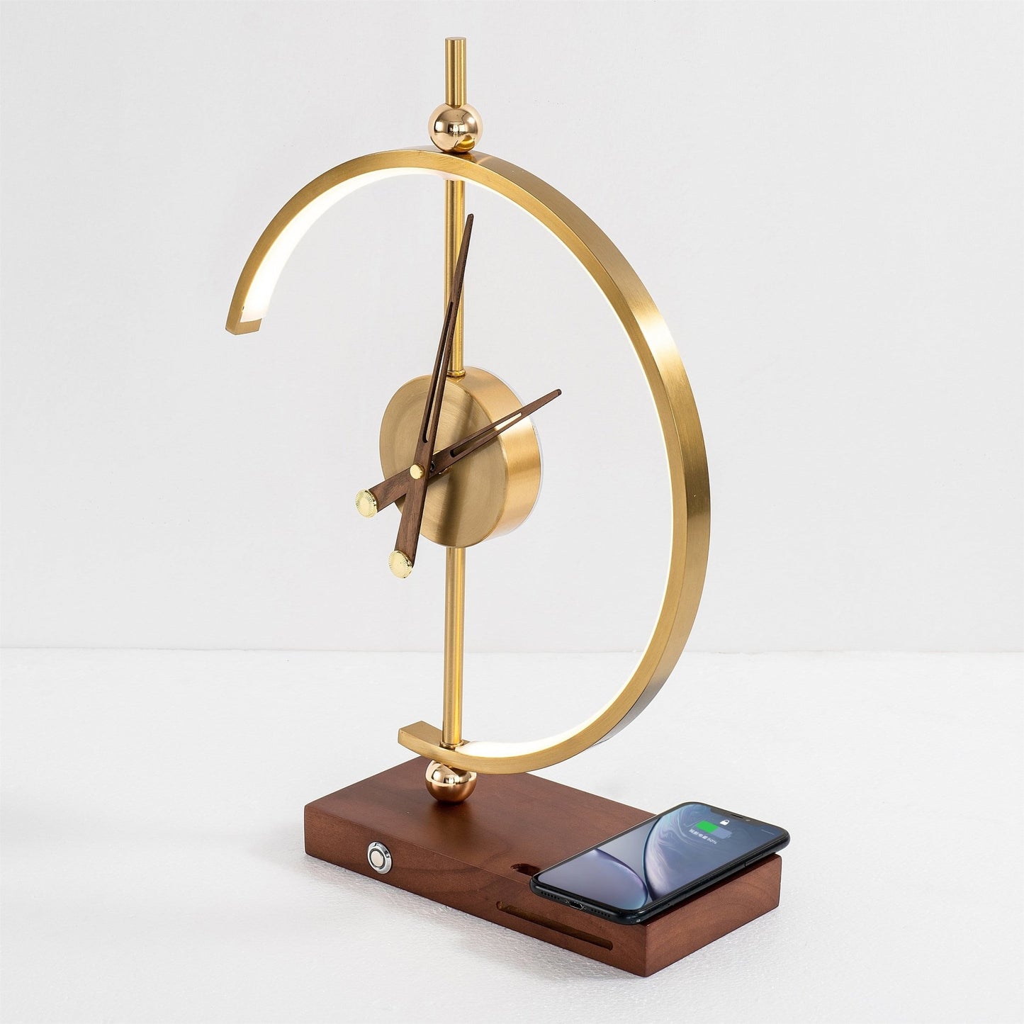 LED Golden Time Clock Lamp with Wireless Charger - RoseStraya.com