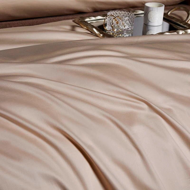 Leilah Kilim Beige Embroidered Edge Egyptian Cotton Duvet Cover Set - RoseStraya.com