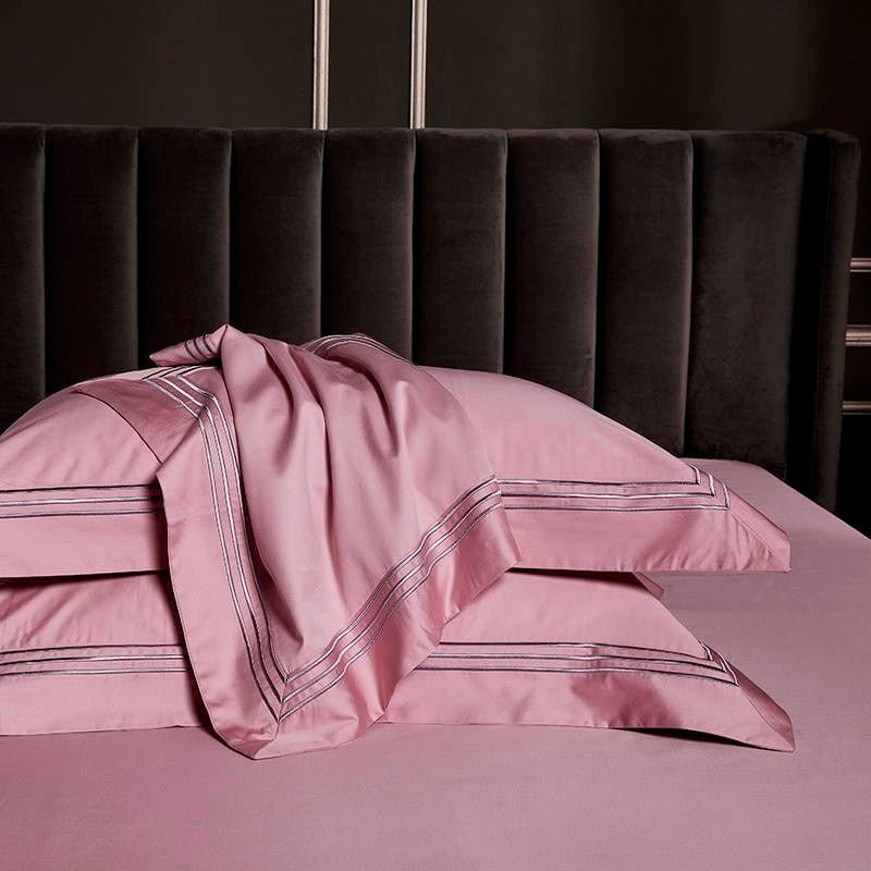 Leilah Rose Embroidered Edge Egyptian Cotton Duvet Cover Set - RoseStraya.com