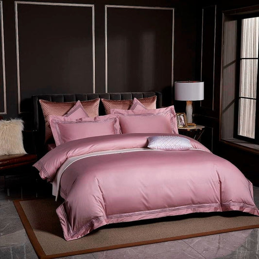 Leilah Rose Embroidered Edge Egyptian Cotton Duvet Cover Set - RoseStraya.com