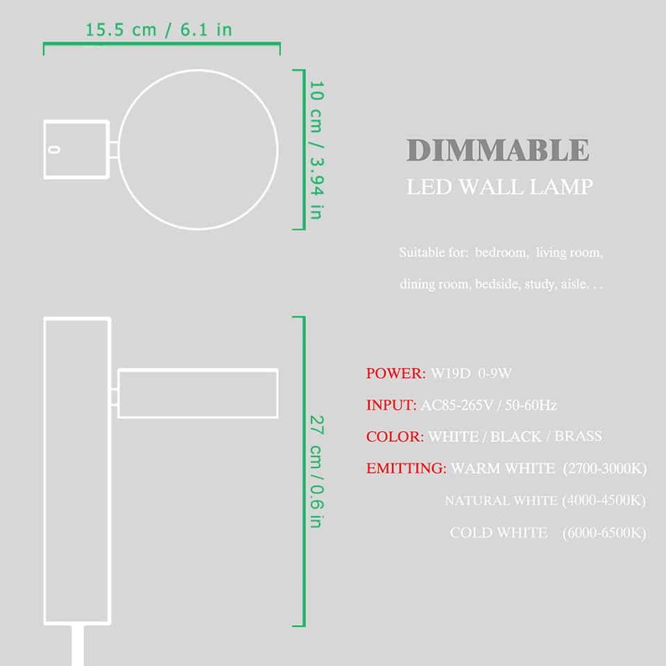 Lucian Minimalistic Rotational Lamp - RoseStraya.com