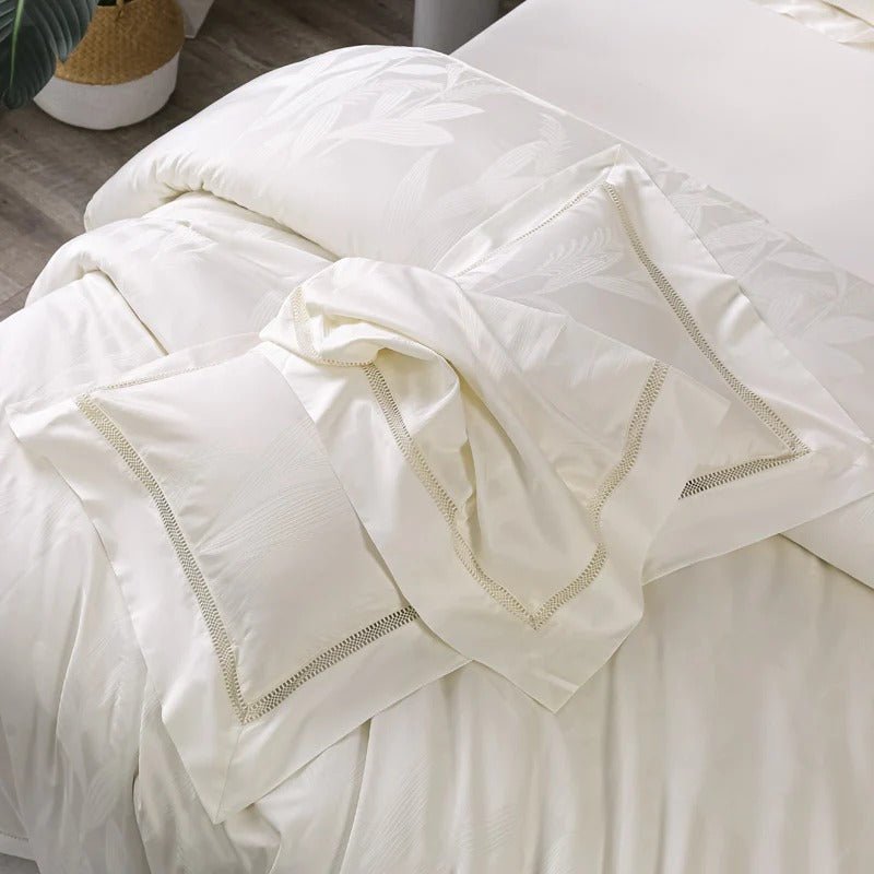 Mabel Egyptian Cotton Vintage Jacquard Duvet Cover set - RoseStraya.com