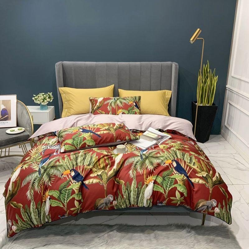 Miesha Botanical Egyptian Cotton Duvet Cover Set - RoseStraya.com