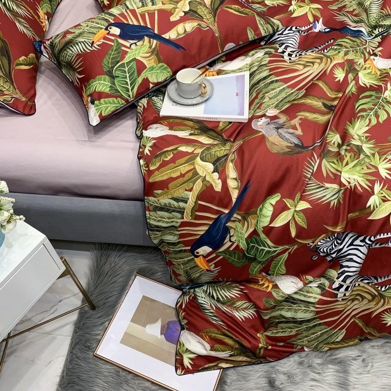 Miesha Botanical Egyptian Cotton Duvet Cover Set - RoseStraya.com