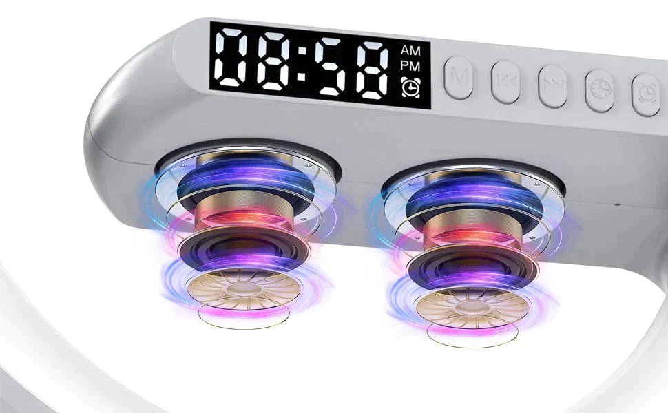 Multifunction Smart Lamp iPhone Wireless Charging Dock Clock Speaker Night Light - RoseStraya.com