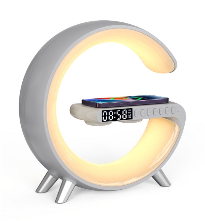 Multifunction Smart Lamp iPhone Wireless Charging Dock Clock Speaker Night Light - RoseStraya.com